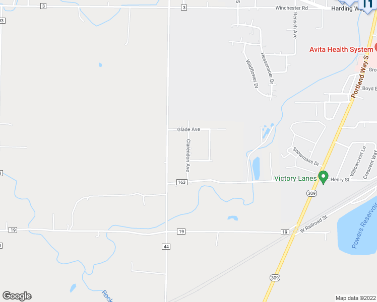 map of restaurants, bars, coffee shops, grocery stores, and more near 546 Clarendon Avenue in Galion