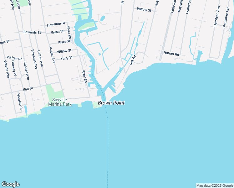 map of restaurants, bars, coffee shops, grocery stores, and more near 42 Browns River Road 3 in Bayport