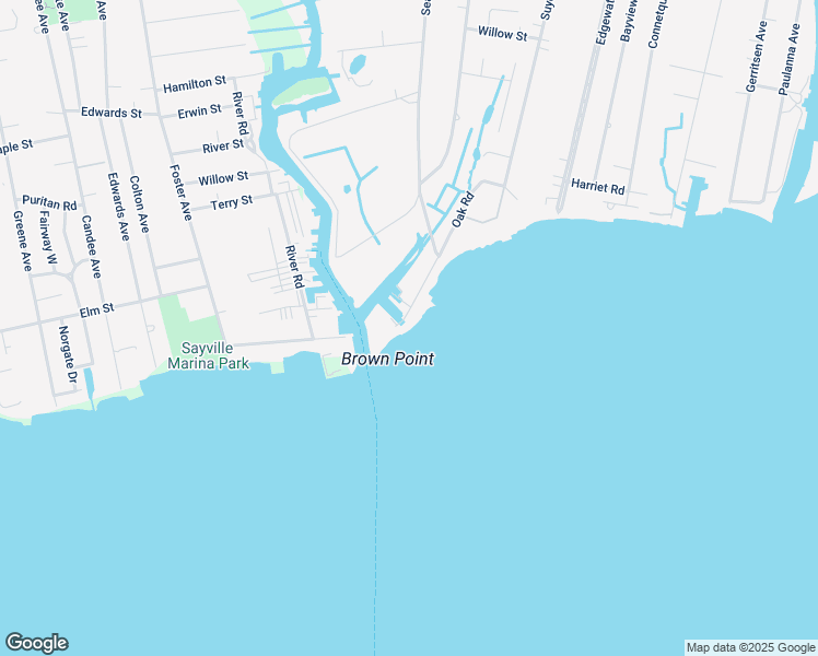 map of restaurants, bars, coffee shops, grocery stores, and more near 42 Browns River Road 3 in Bayport