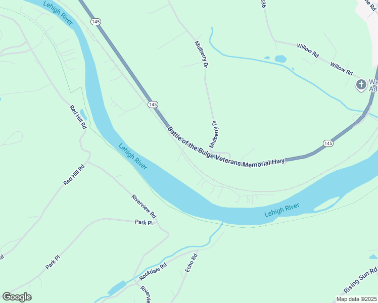 map of restaurants, bars, coffee shops, grocery stores, and more near 189 Riverview Drive in Walnutport
