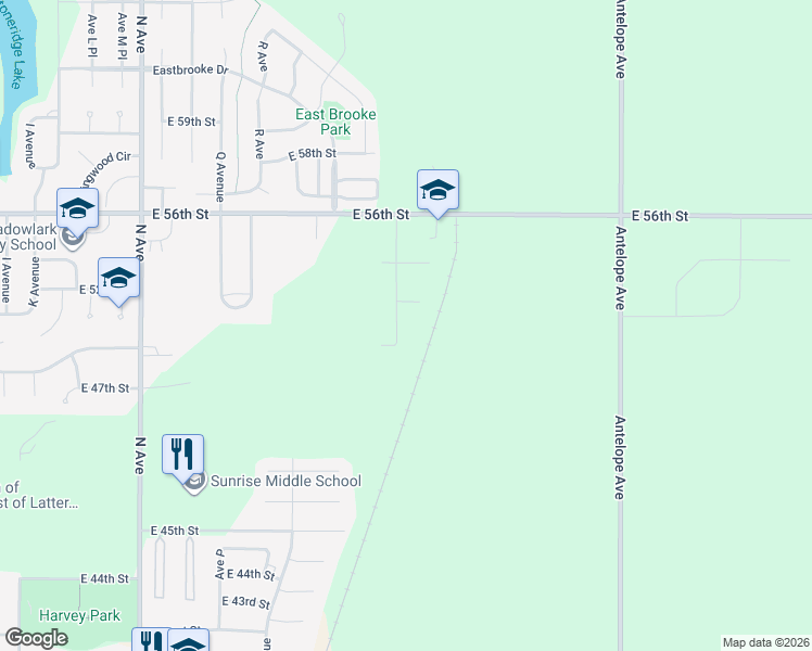 map of restaurants, bars, coffee shops, grocery stores, and more near 5205 S Avenue in Kearney