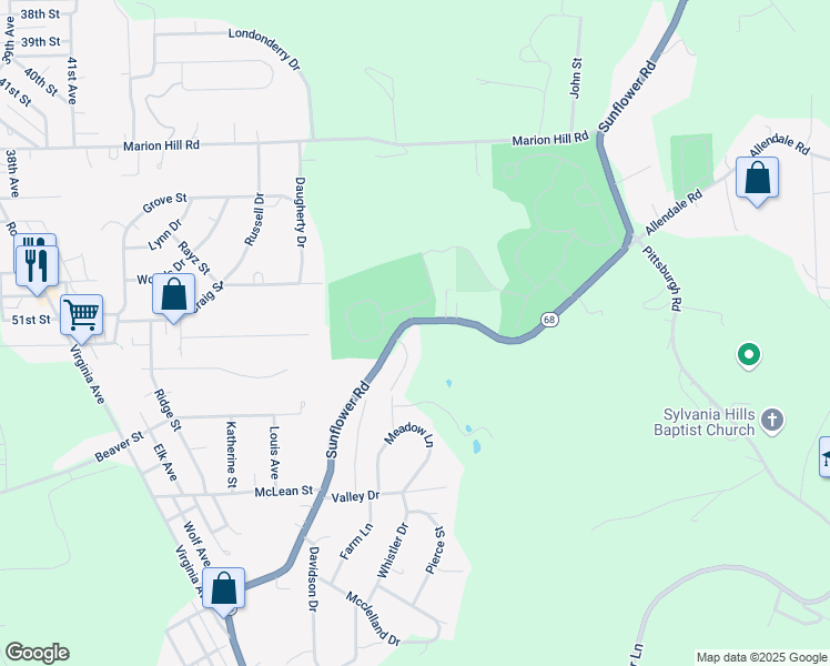 map of restaurants, bars, coffee shops, grocery stores, and more near 817 Coleman Drive in Rochester