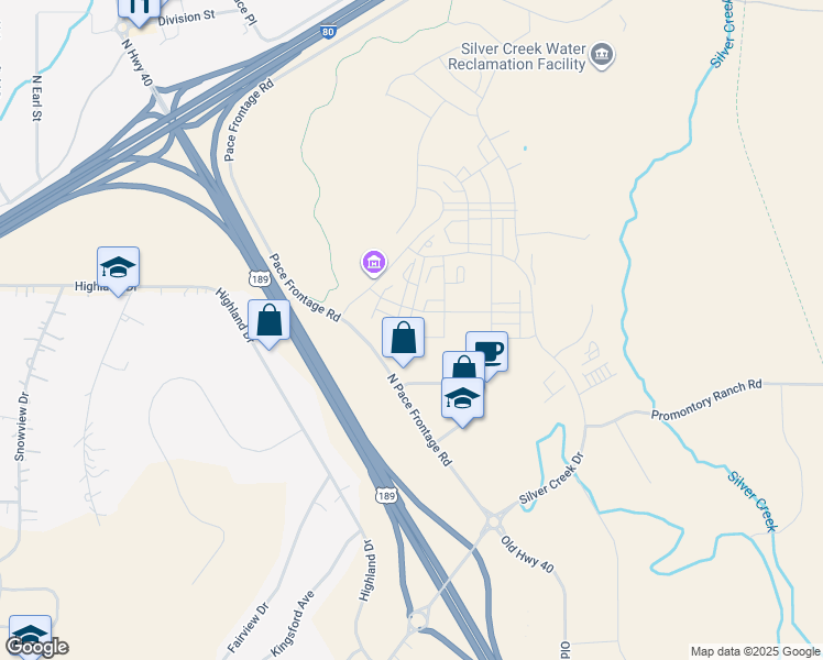 map of restaurants, bars, coffee shops, grocery stores, and more near 6576 Purple Poppy Lane in Park City