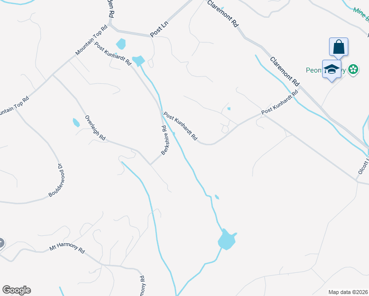 map of restaurants, bars, coffee shops, grocery stores, and more near 120 Post Kunhardt Road in Bernardsville