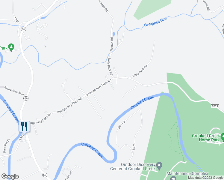 map of restaurants, bars, coffee shops, grocery stores, and more near 248 Montgomery Flats Road in Ford City