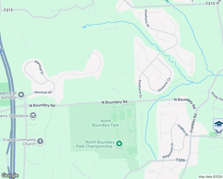 map of restaurants, bars, coffee shops, grocery stores, and more near 5 Pinebrook Drive in Cranberry Township
