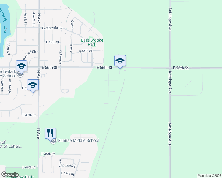map of restaurants, bars, coffee shops, grocery stores, and more near 5205 South Avenue in Kearney
