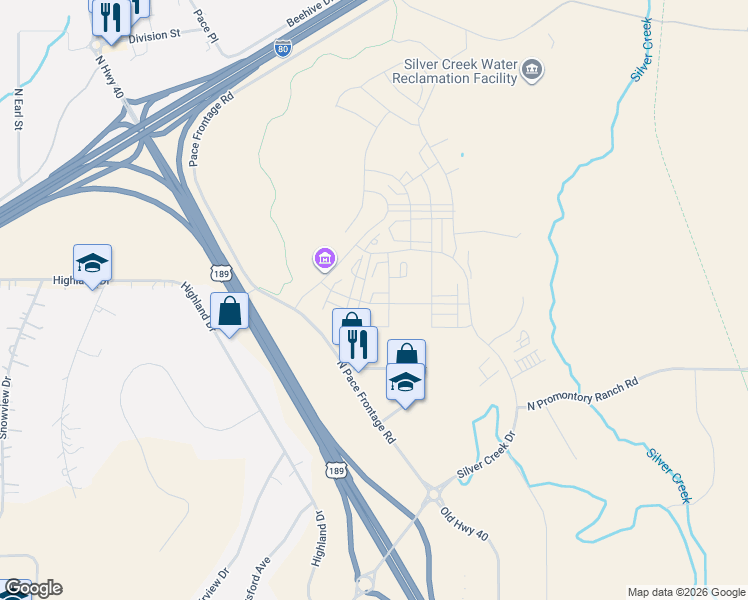 map of restaurants, bars, coffee shops, grocery stores, and more near 1217 Gambel Oak Way in Park City