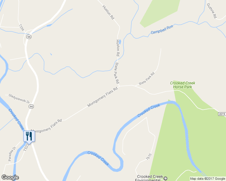 map of restaurants, bars, coffee shops, grocery stores, and more near 247 Montgomery Flats Road in Ford City