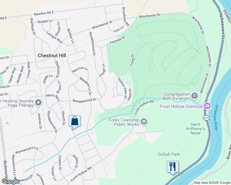 map of restaurants, bars, coffee shops, grocery stores, and more near 876 Veneto Court in Easton
