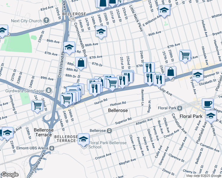 24974 New York 25, Bellerose NY Walk Score