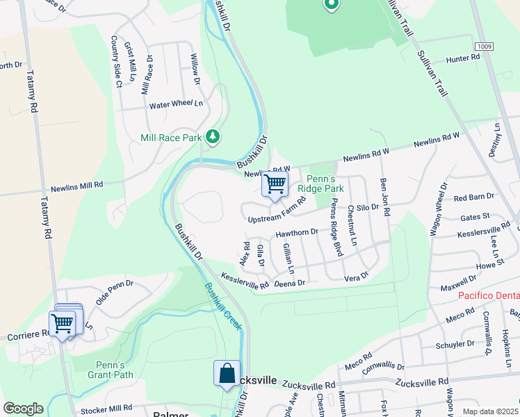 map of restaurants, bars, coffee shops, grocery stores, and more near 1506 Harvest Drive West in Easton