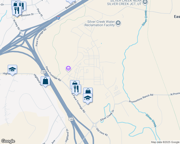 map of restaurants, bars, coffee shops, grocery stores, and more near 6617 Serviceberry Drive in Park City