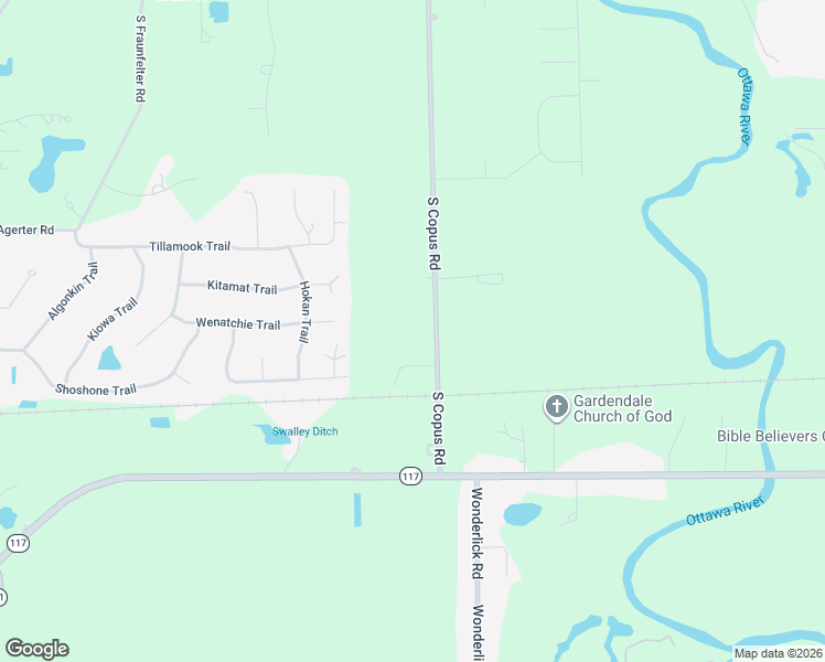 map of restaurants, bars, coffee shops, grocery stores, and more near 910 South Copus Road in Lima