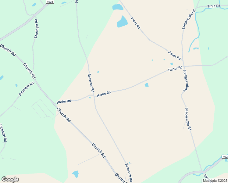 map of restaurants, bars, coffee shops, grocery stores, and more near Harter Road in Germansville