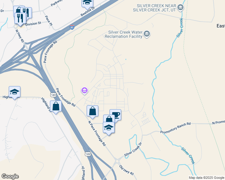 map of restaurants, bars, coffee shops, grocery stores, and more near 6617 Serviceberry Drive in Park City