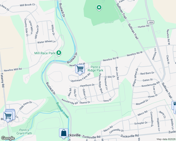 map of restaurants, bars, coffee shops, grocery stores, and more near 2755 Upstream Farm Road in Easton