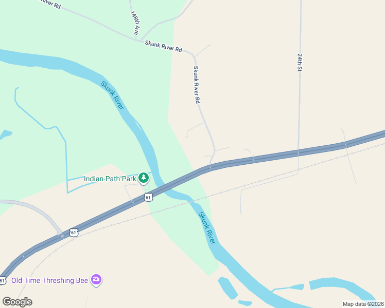 map of restaurants, bars, coffee shops, grocery stores, and more near 14369 Skunk River Road in Burlington