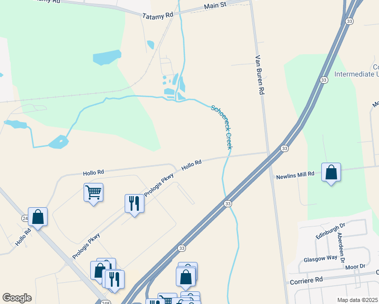 map of restaurants, bars, coffee shops, grocery stores, and more near 2525 Hollo Road in Easton