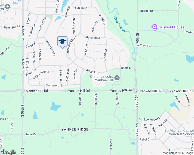 map of restaurants, bars, coffee shops, grocery stores, and more near 8243 Village Meadows Drive in Lincoln