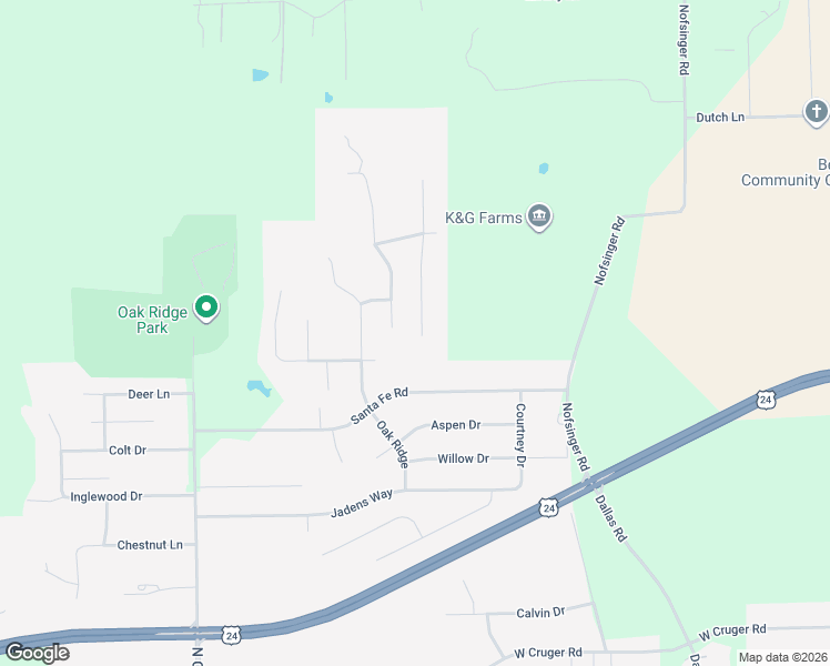 map of restaurants, bars, coffee shops, grocery stores, and more near 1511 Santa Fe Road in Washington