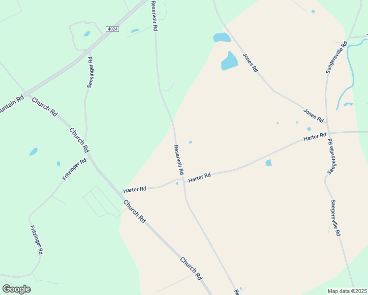 map of restaurants, bars, coffee shops, grocery stores, and more near 8181 Reservoir Road in Germansville