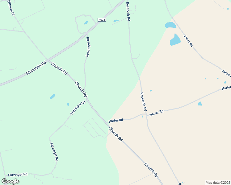 map of restaurants, bars, coffee shops, grocery stores, and more near Harter Road in Germansville