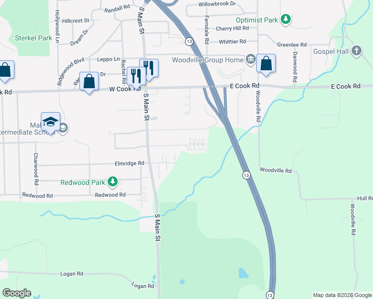 map of restaurants, bars, coffee shops, grocery stores, and more near 77 Sunnyslope Drive in Mansfield