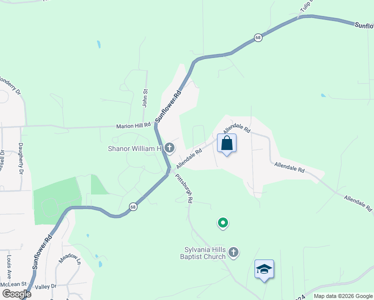 map of restaurants, bars, coffee shops, grocery stores, and more near 935 Wallace Drive in New Brighton