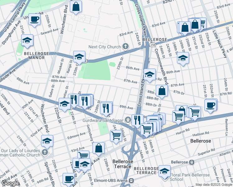 map of restaurants, bars, coffee shops, grocery stores, and more near in 