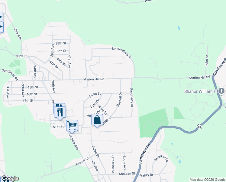 map of restaurants, bars, coffee shops, grocery stores, and more near 407 Grove Street in New Brighton