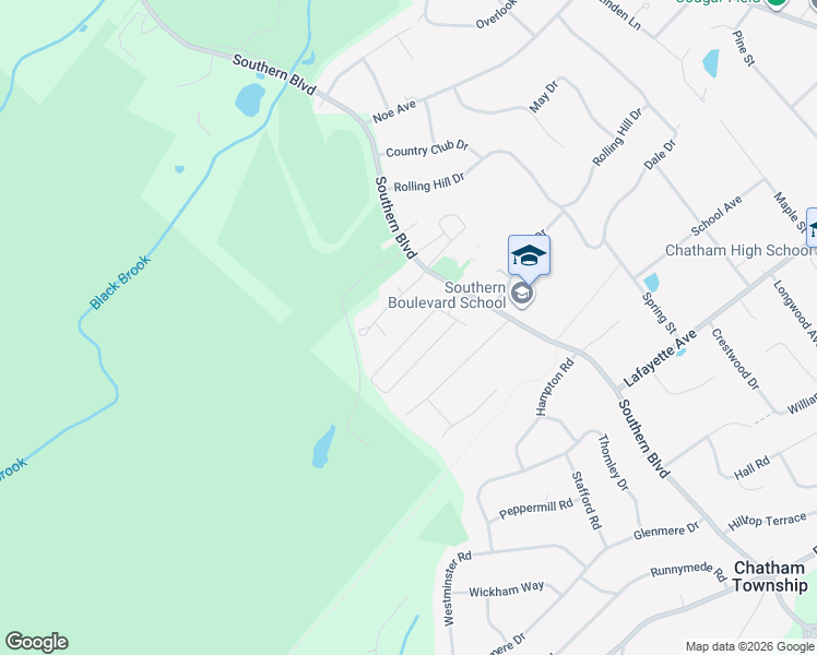 map of restaurants, bars, coffee shops, grocery stores, and more near 14 Mitchell Avenue in Chatham Township