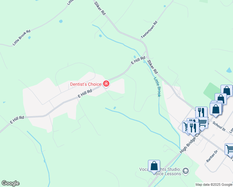 map of restaurants, bars, coffee shops, grocery stores, and more near 500 Danforth Lane in Glen Gardner