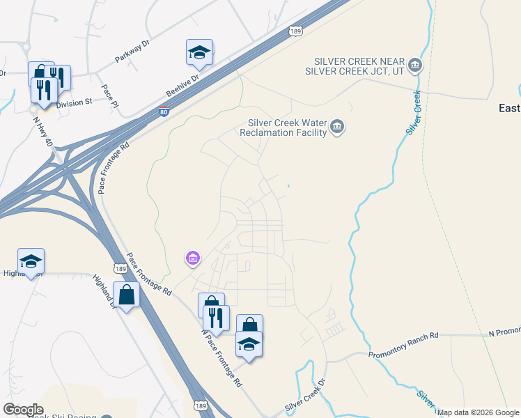 map of restaurants, bars, coffee shops, grocery stores, and more near 6815 Serviceberry Drive in Park City