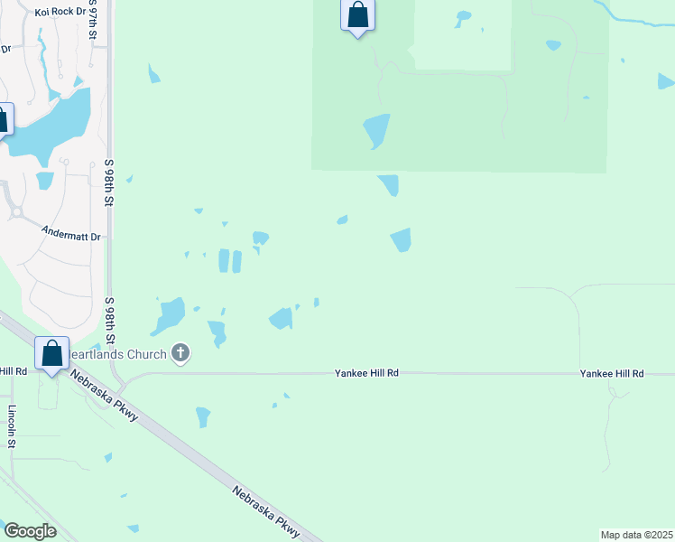 map of restaurants, bars, coffee shops, grocery stores, and more near 10500 Yankee Hill Rd in Lincoln