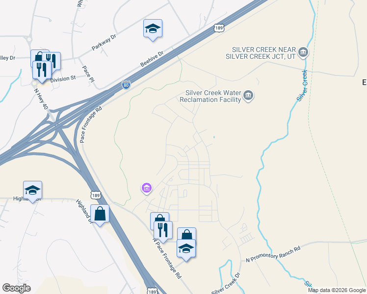 map of restaurants, bars, coffee shops, grocery stores, and more near 6852 Mountain Maple Drive in Park City