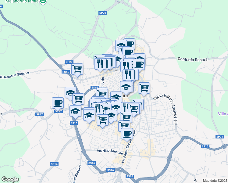 map of restaurants, bars, coffee shops, grocery stores, and more near in Ostuni