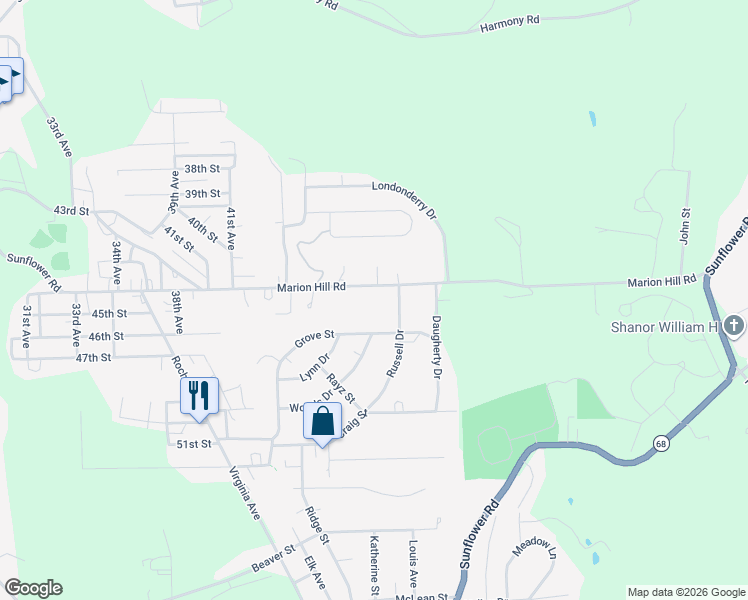 map of restaurants, bars, coffee shops, grocery stores, and more near 407 Grove Street in New Brighton