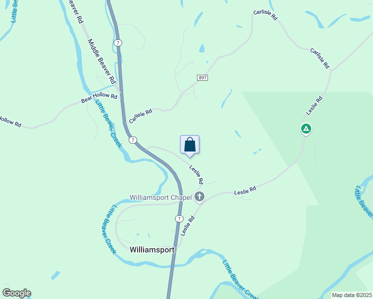 map of restaurants, bars, coffee shops, grocery stores, and more near 45855 Carlisle Road in Lisbon