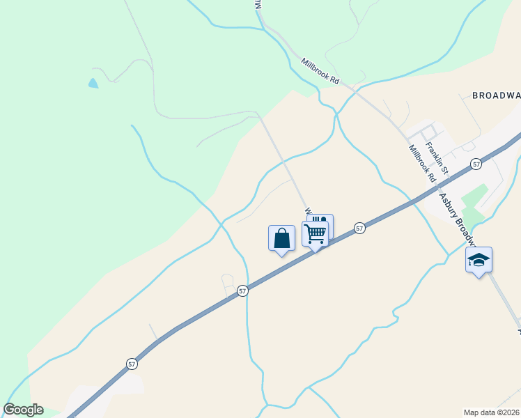 map of restaurants, bars, coffee shops, grocery stores, and more near 23 Whites Road in Washington