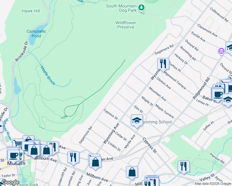 map of restaurants, bars, coffee shops, grocery stores, and more near 132 Sagamore Road in Essex County
