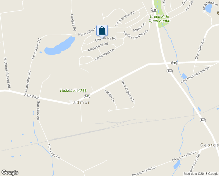 map of restaurants, bars, coffee shops, grocery stores, and more near 2824 Lehigh Lane in Nazareth