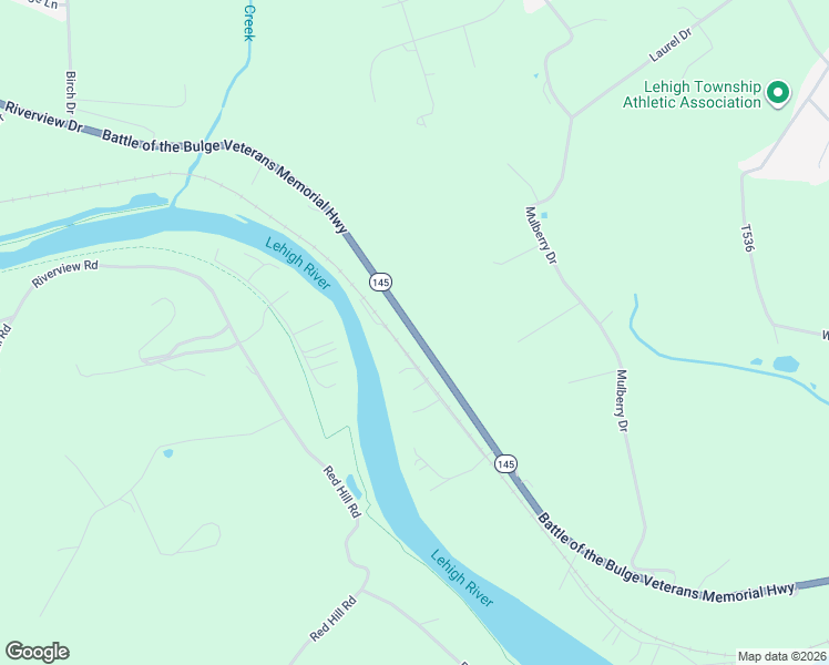map of restaurants, bars, coffee shops, grocery stores, and more near 373 Riverview Drive in Walnutport
