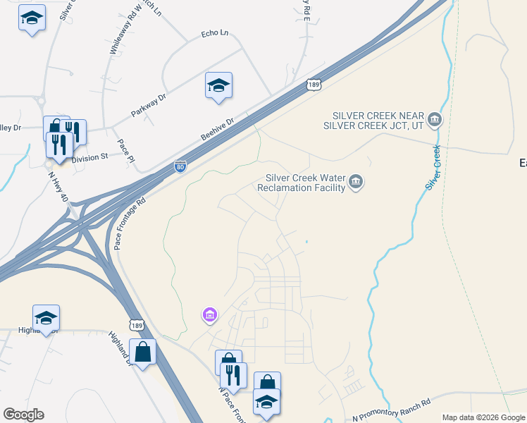 map of restaurants, bars, coffee shops, grocery stores, and more near 7064 Woods Rose Drive in Park City