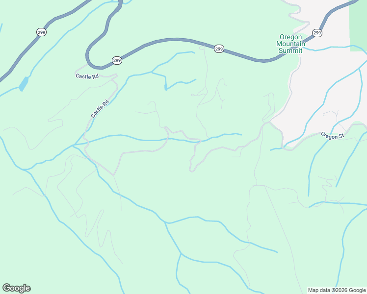 map of restaurants, bars, coffee shops, grocery stores, and more near Oregon Mountain Road in Trinity County