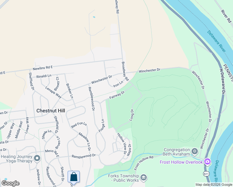 map of restaurants, bars, coffee shops, grocery stores, and more near 936 Fairway Drive in Easton