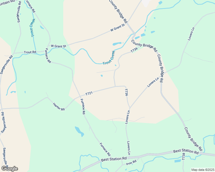 map of restaurants, bars, coffee shops, grocery stores, and more near 4671 Overlook Road in Slatington