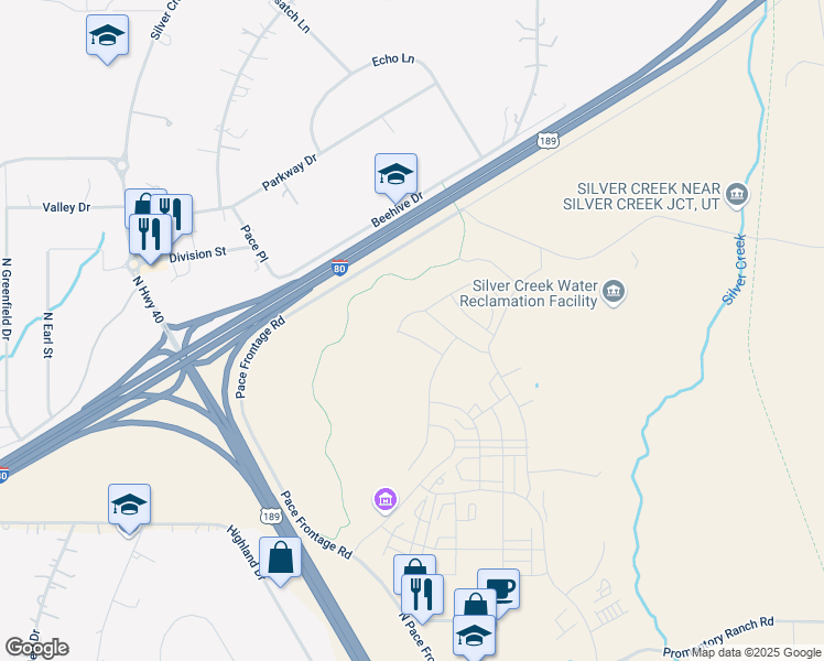 map of restaurants, bars, coffee shops, grocery stores, and more near 1161 Redbud Drive in Park City