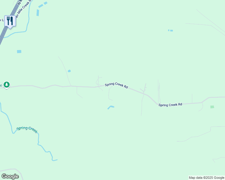 map of restaurants, bars, coffee shops, grocery stores, and more near 22587 Spring Creek Road in Washington