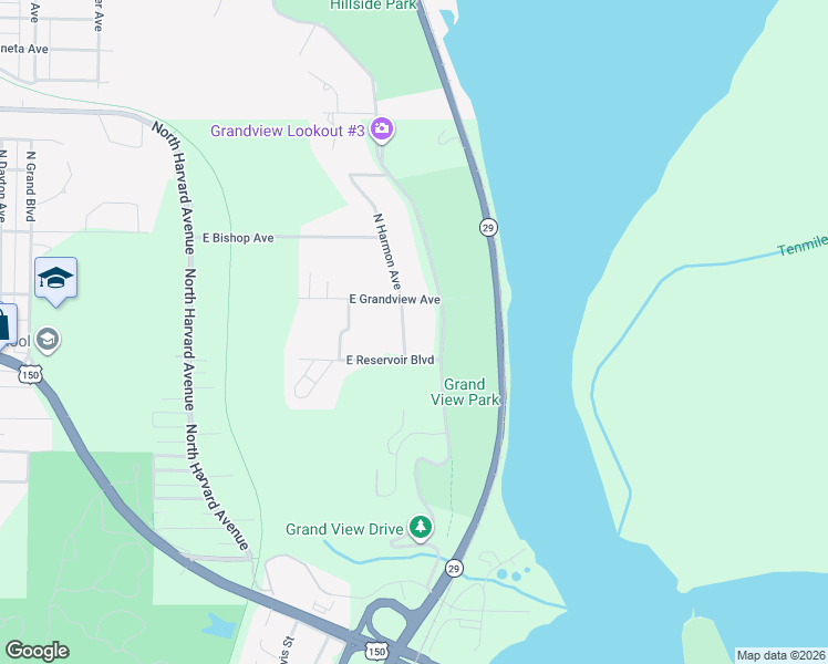 map of restaurants, bars, coffee shops, grocery stores, and more near 3716 North Harmon Avenue in Peoria